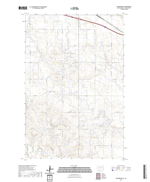 USGS Topographic Map – Richardton SE