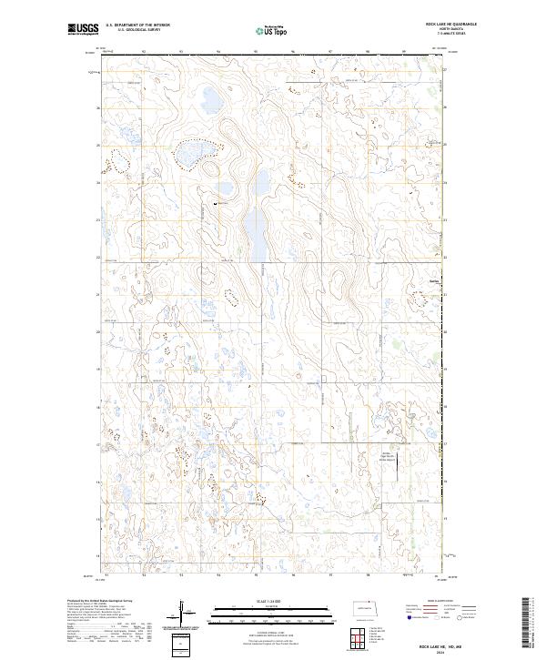USGS Topographic Map – Rock Lake NE