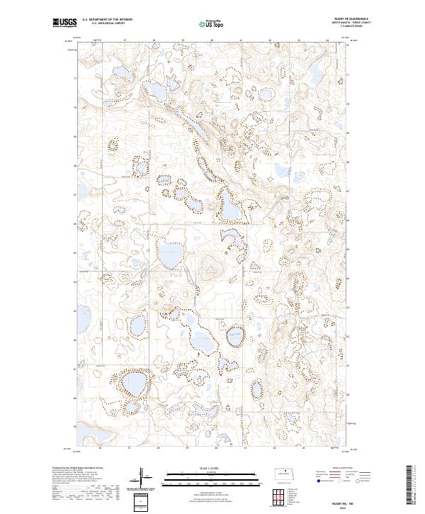 USGS Topographic Map – Rugby NE