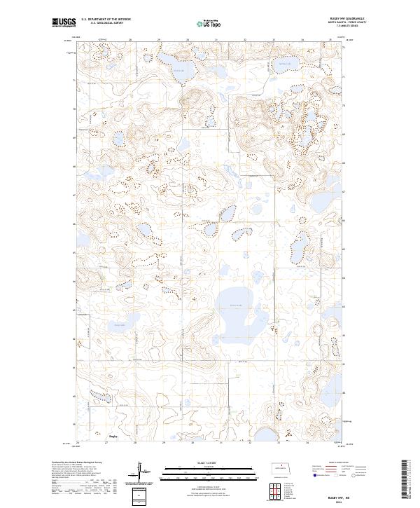 USGS Topographic Map – Rugby NW