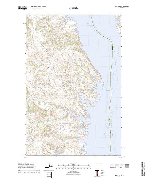 USGS Topographic Map – Saddle Butte