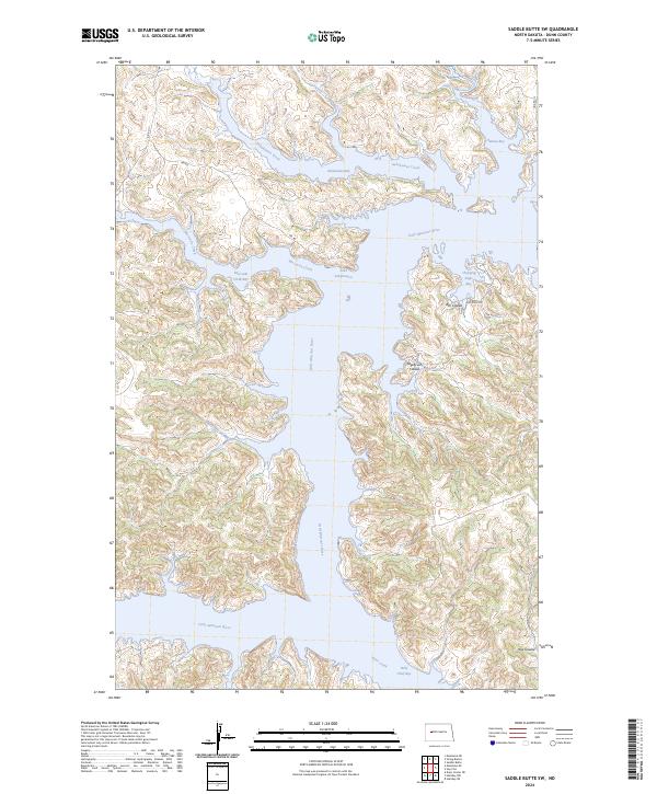 USGS Topographic Map – Saddle Butte SW