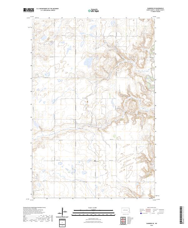 USGS Topographic Map – Sanborn SE