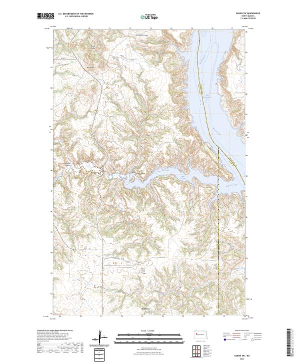 USGS Topographic Map – Sanish SW