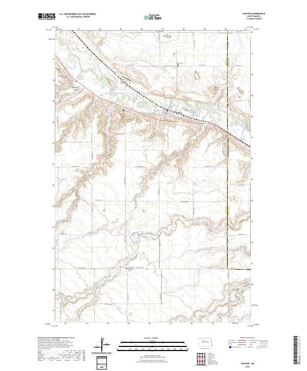 USGS Topographic Map – Sawyer