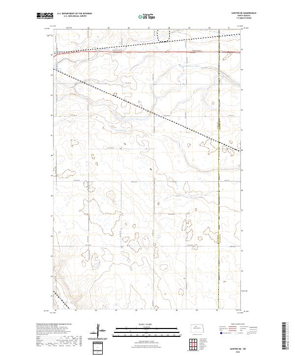 USGS Topographic Map – Sawyer NE