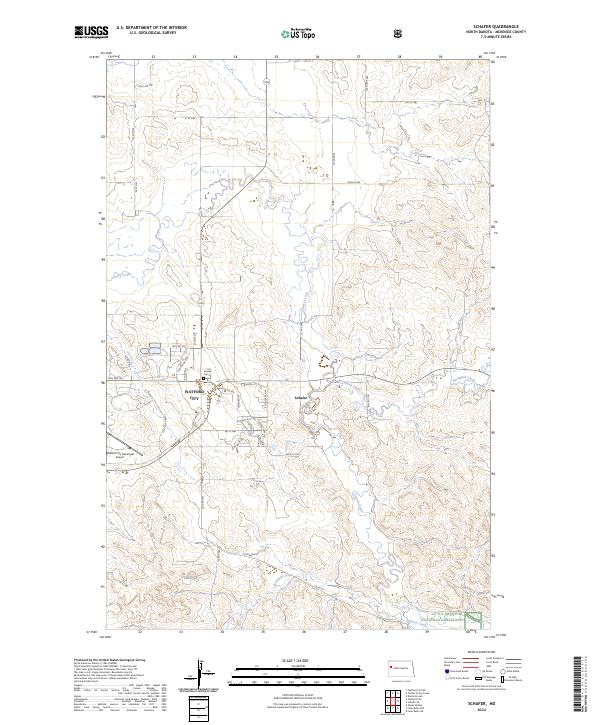 USGS Topographic Map – Schafer