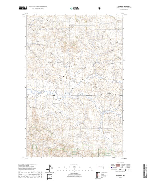 USGS Topographic Map – Schafer SE