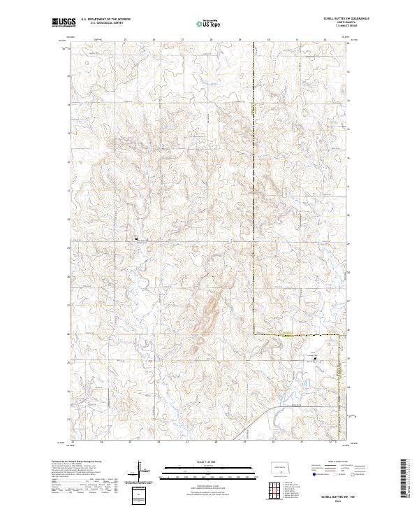 USGS Topographic Map – Schell Buttes SW