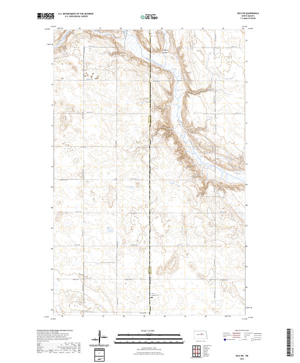 USGS Topographic Map – Selz NE