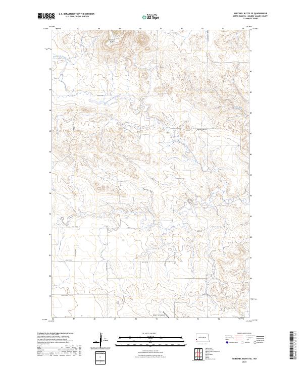 USGS Topographic Map – Sentinel Butte SE