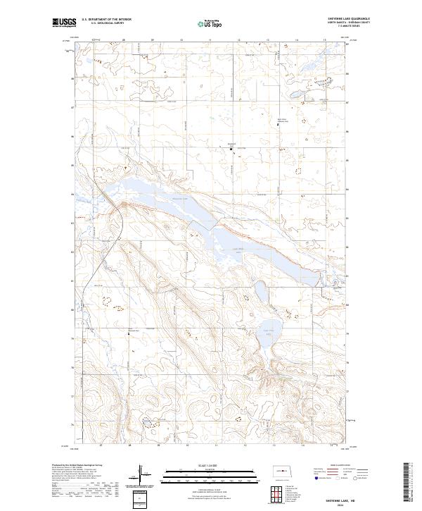 USGS Topographic Map – Sheyenne Lake