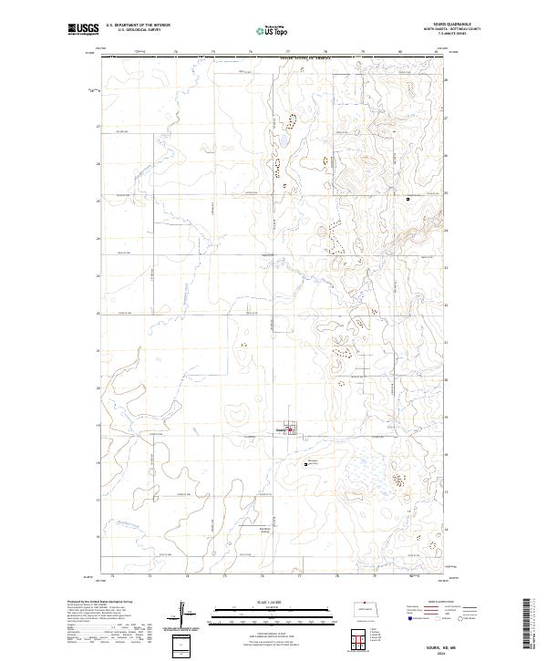 USGS Topographic Map – Souris