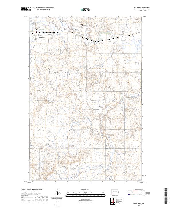 USGS Topographic Map – South Heart