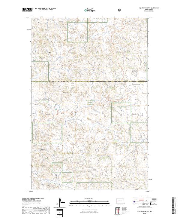 USGS Topographic Map – Squaretop Butte