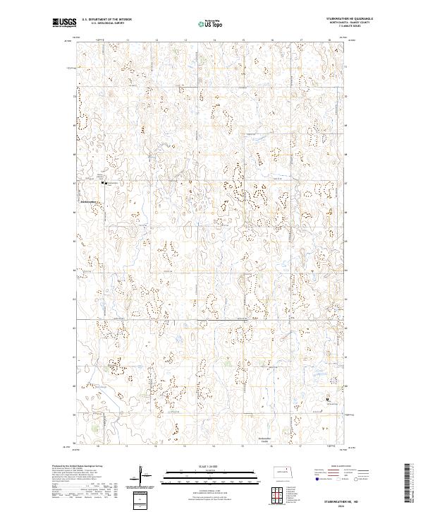 USGS Topographic Map – Starkweather NE