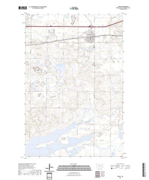 USGS Topographic Map – Steele