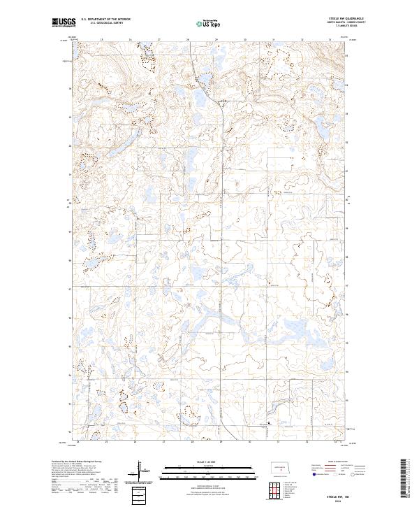 USGS Topographic Map – Steele NW