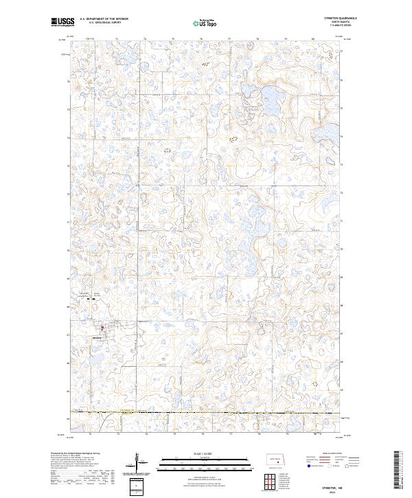 USGS Topographic Map – Streeter
