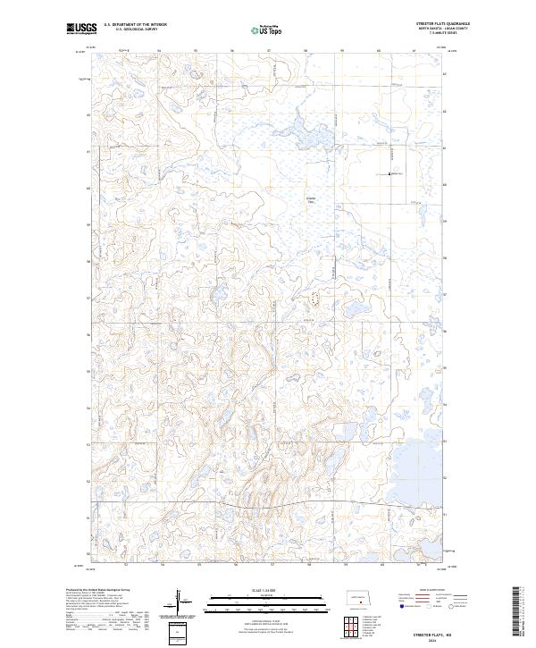 USGS Topographic Map – Streeter Flats
