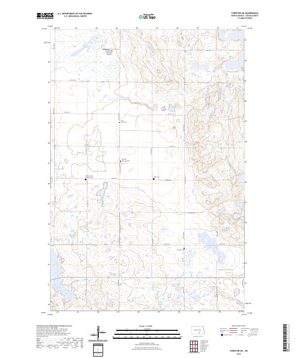 2024 Map of Streeter SW, 2024 Print