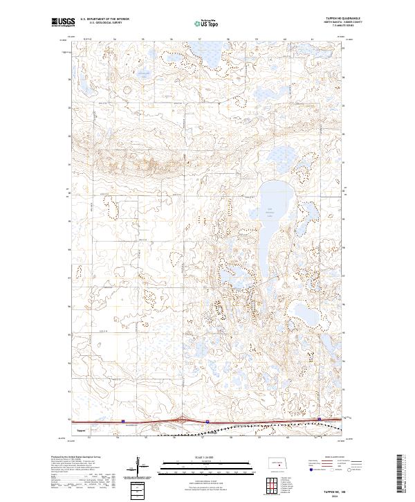USGS Topographic Map – Tappen NE