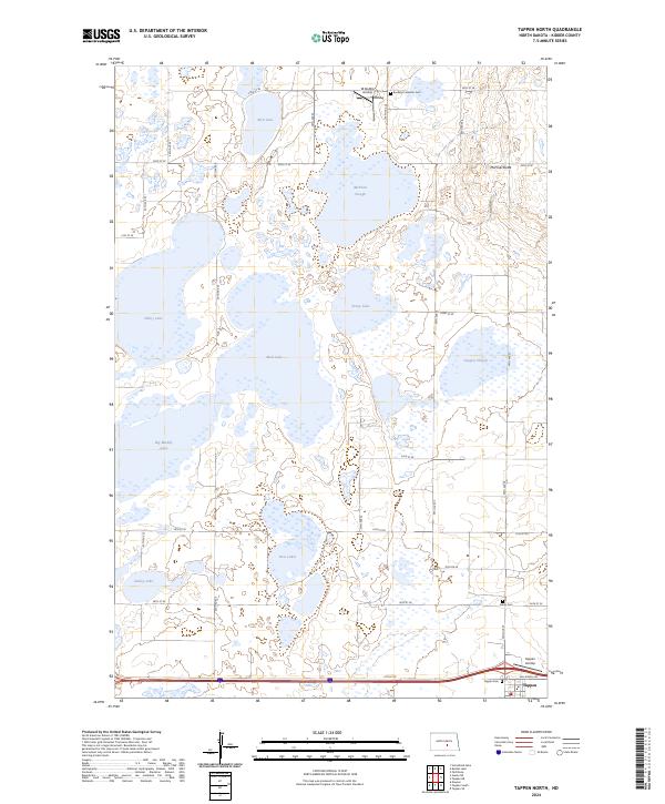 USGS Topographic Map – Tappen North