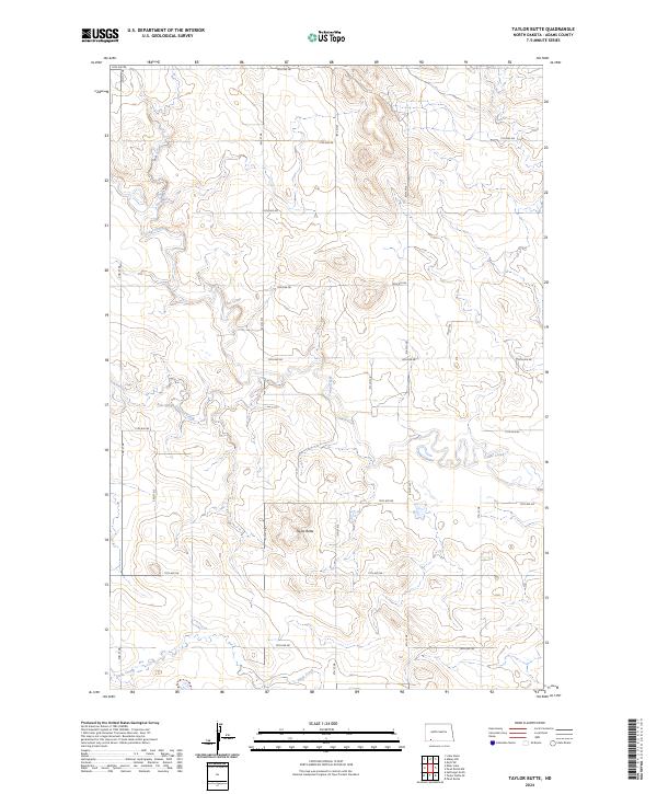 USGS Topographic Map – Taylor Butte