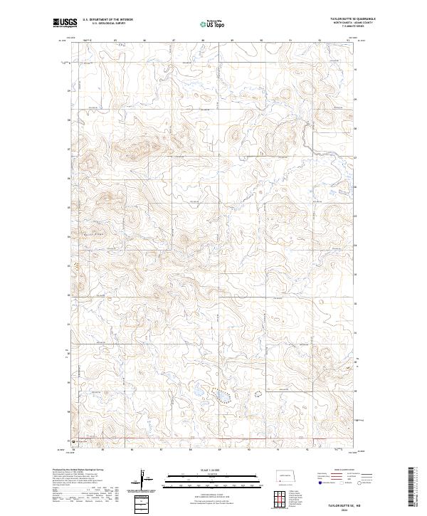 USGS Topographic Map – Taylor Butte SE