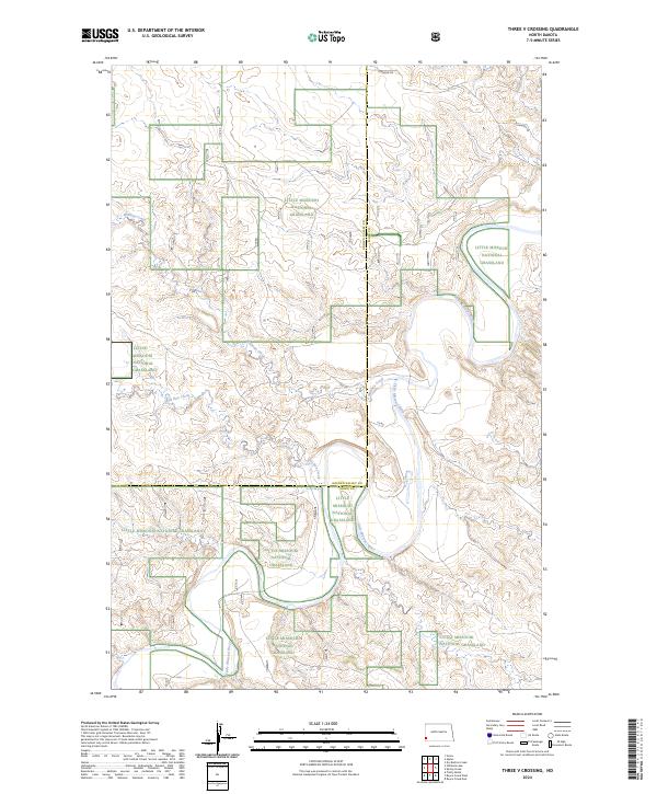 USGS Topographic Map – Three V Crossing