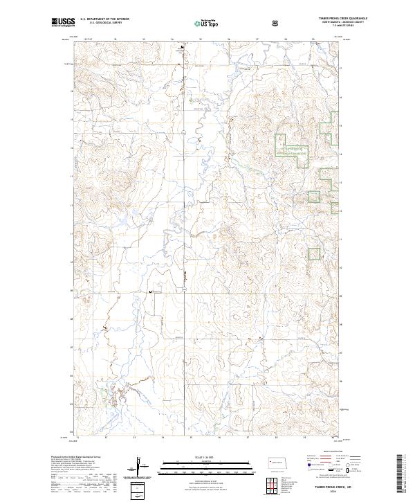 USGS Topographic Map – Timber Prong Creek