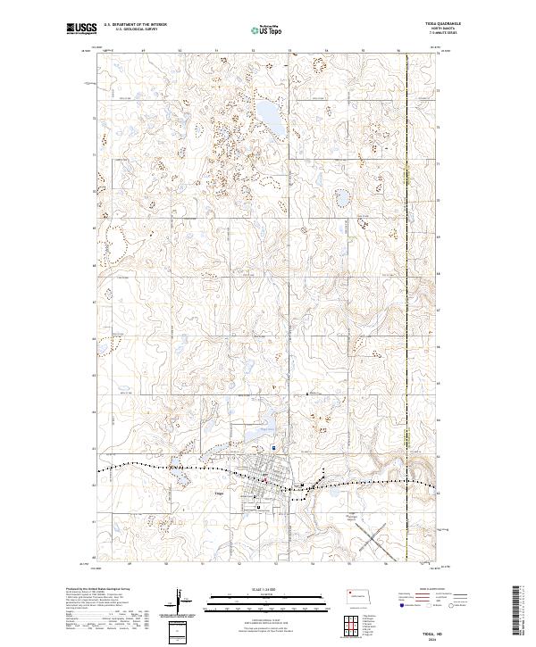 USGS Topographic Map – Tioga