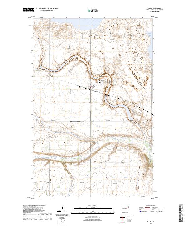 USGS Topographic Map – Tolna