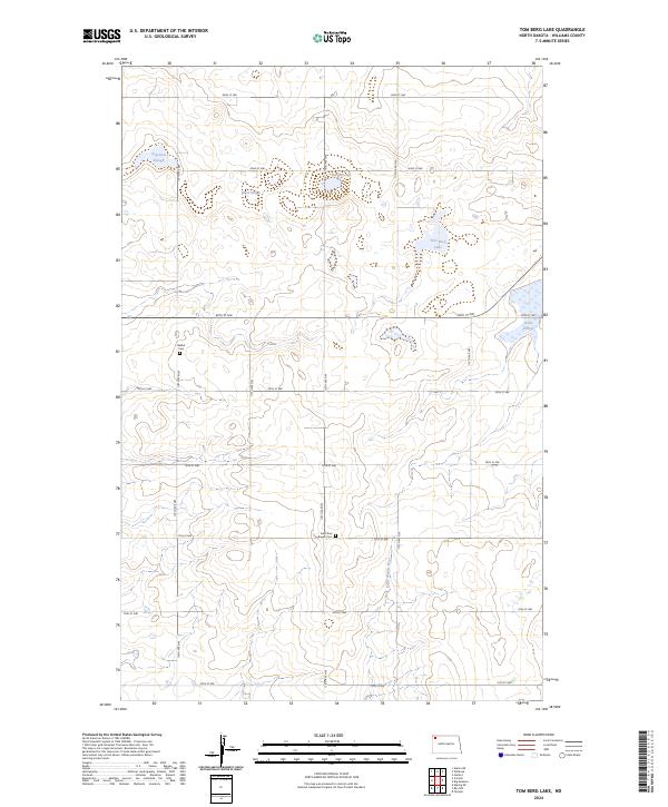 USGS Topographic Map – Tom Berg Lake