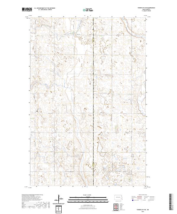 USGS Topographic Map – Tower City SW