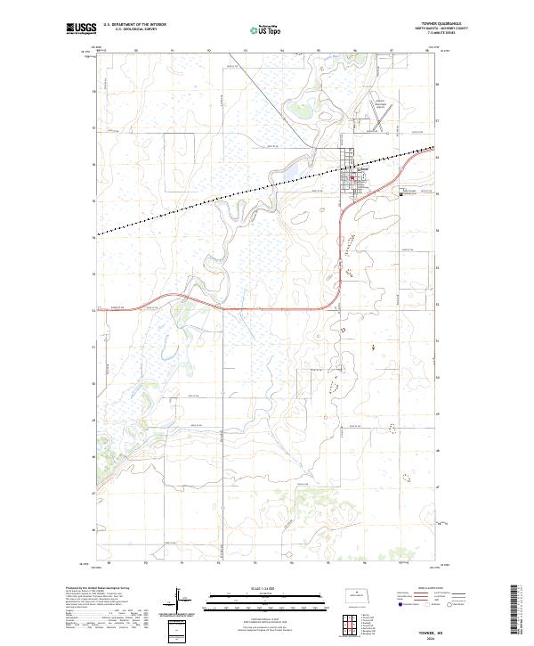 USGS Topographic Map – Towner