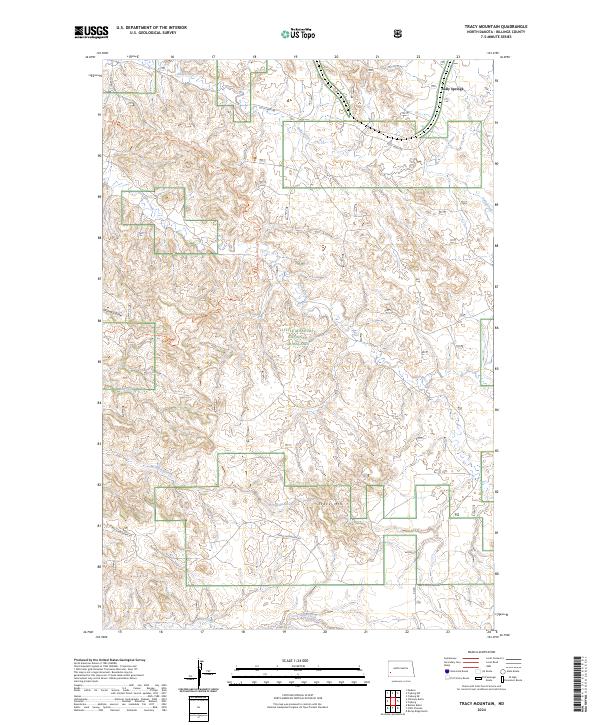 USGS Topographic Map – Tracy Mountain