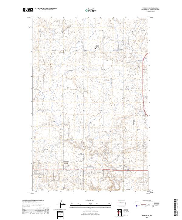 USGS Topographic Map – Trenton NE