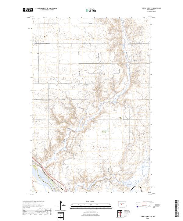 USGS Topographic Map – Turtle Creek SW