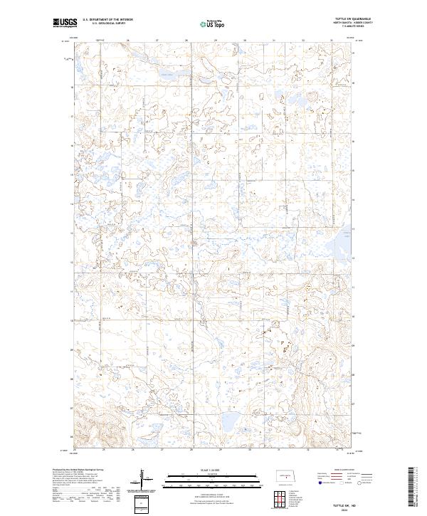 USGS Topographic Map – Tuttle SW