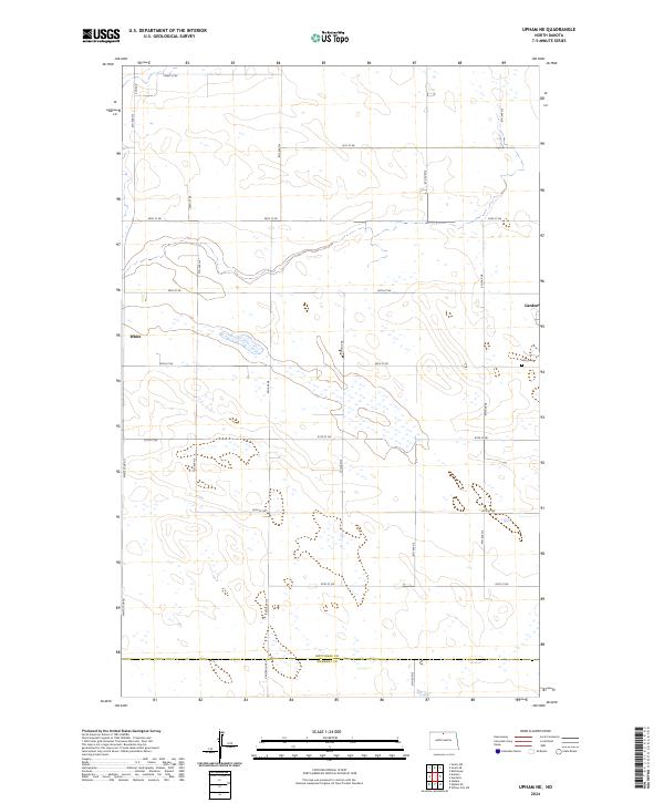 USGS Topographic Map – Upham NE