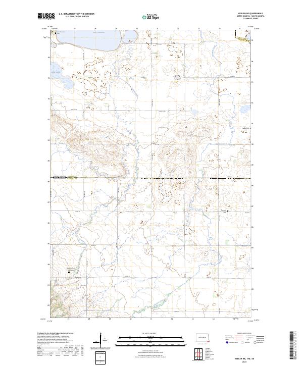 USGS Topographic Map – Veblen NE