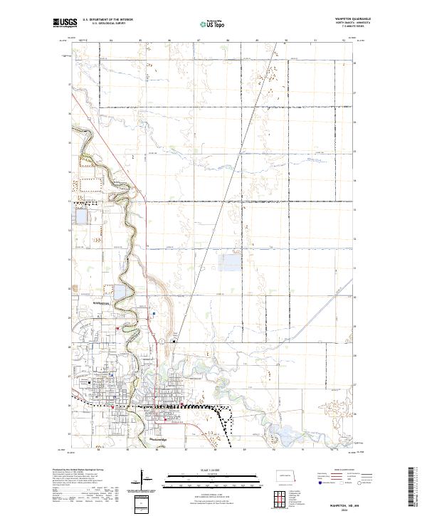 USGS Topographic Map – Wahpeton