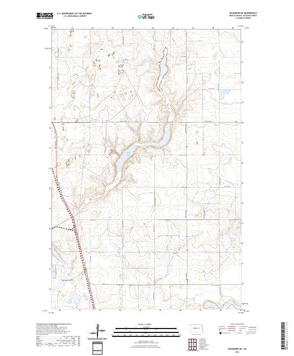 USGS Topographic Map – Washburn NE