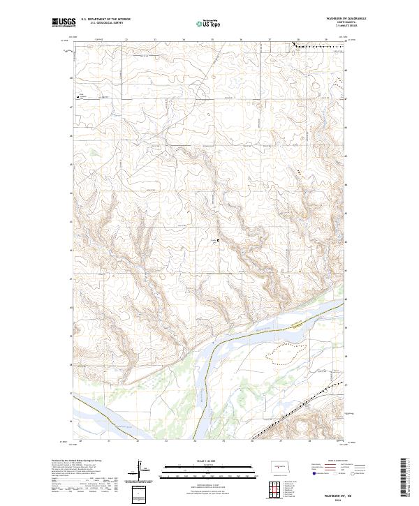 USGS Topographic Map – Washburn SW