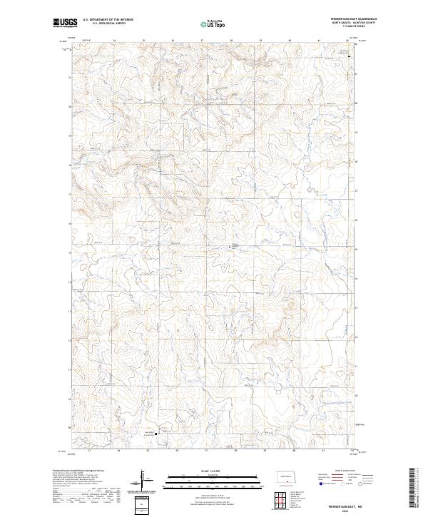 2024 Map of Weisser Dam East, 2024 Print