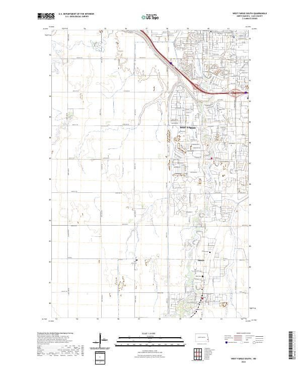 USGS Topographic Map – West Fargo South