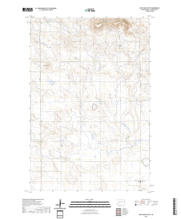 USGS Topographic Map – West Rainy Butte