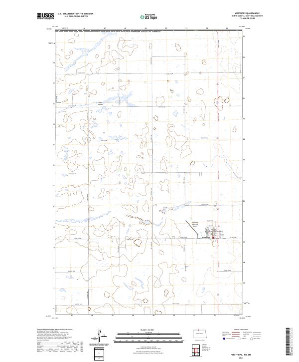 USGS Topographic Map – Westhope