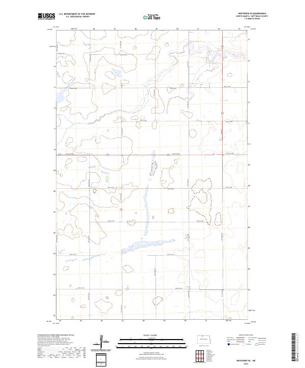 USGS Topographic Map – Westhope SE